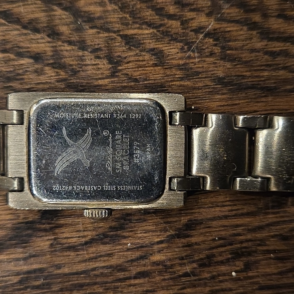 Vintage Eddie Bauer Silver Rectangular Wristwatch - image 4